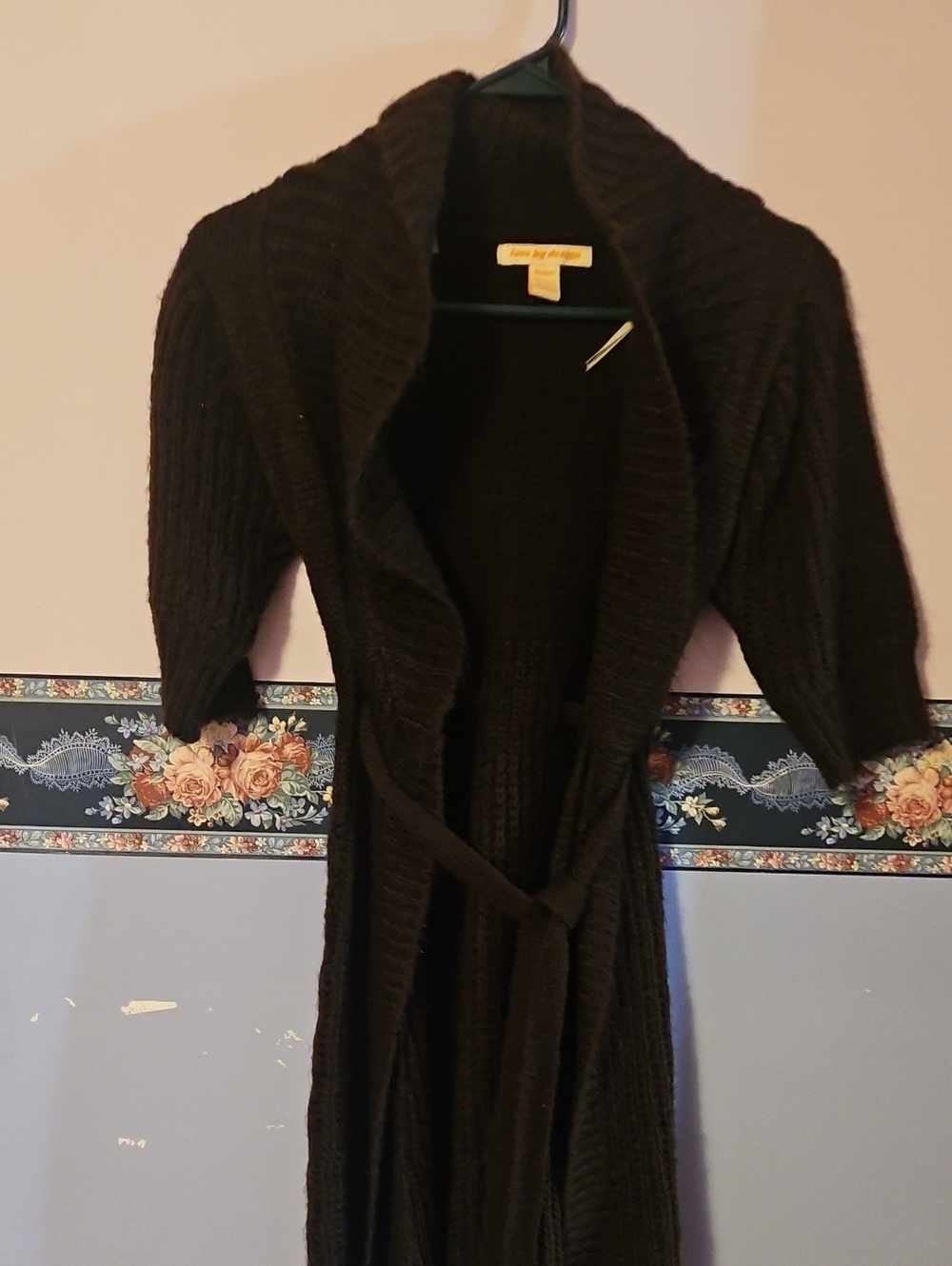 Love By Design Black Long Knit Cardigan